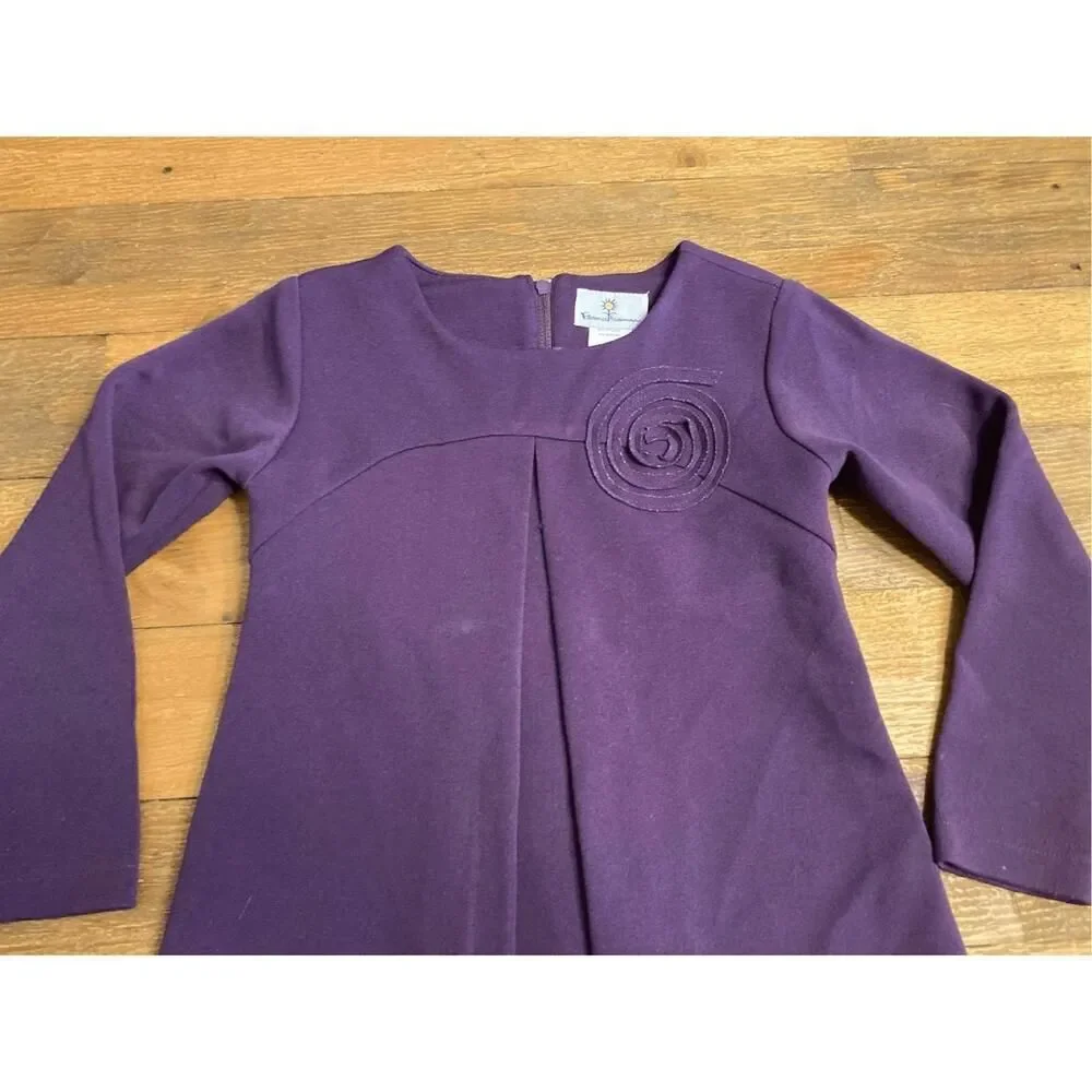 Florence Eiseman girls 6 purple long sleeve dress vintage